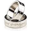 MOMOMAGE Anello magnetico in argento inciso PK trucchi magici per mago Lettering magnetico PK Ring Stage Magic Accessories Gimmick Puntelli (21 mm)