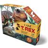 Madd Capp 884014 Shape Puzzle Junior - Puzzle con contorno T-Rex, per adulti e bambini, 100 pezzi, multicolore