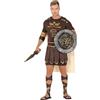 FIESTAS GUIRCA | Costume da Guerriero Romano Gladius (52-54/L) - Mantello e Tunica - Costumi da Romano e Greco per Halloween, Carnevale e Feste in Maschera - Ideale per Uomo Adulto - Beige e Marrone