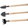 Baluue Set Attrezzi da Giardinaggio Mini Manico in Legno 1 Set Utensili Giardinaggio per Ragazzo Ragazza Forchetta Cazzuola a Mano Kit Piantagione Manuale per e Ortaggi