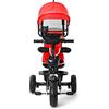 HUOLE Triciclo per bambini con spazio di archiviazione, parasole, bici da passeggio per bambini più grandi triciclo bambino evolutivo, canna telescopico-Draisienne per bambini - per ragazze e ragazzi
