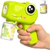 Generico Macchina Bolle Automatica 14,5x14,3cm - Pistola Bolle Dinosauro Elettrica Portatile, 5000+ BolleAl Minuto, ABS, Suoni, Bambini Compleanno Festa