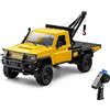 TinyWizTo 1/12 Full-proporzionale RC Crawler Model, 2.4G 4WD RC fuoristrada auto con gru funzionale e gancio sollevabile, regalo per gli appassionati di ingegneria (modalità 2 velocità/RTR)