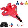 XKrmp 2.4GHz 2CH RC Glider: Outdoor Rc Glider for Grass, Crash Proof Plane, Auto-Balance Gyro & Simple Controls - Easy to Fly for Beginners (Red)