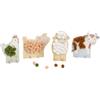 Little Dutch Le Carte pompon di Little Dutch, Set di 3 Animali della Fattoria, Pompon Colorati, Attività Artigianale per Bambini