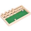 UPALDHOU Shut the Box Dice Game Design Versatile, Squisito Artigianato, Gameplay Divertente, Materiale Premium, più Combinazioni, 12 Numeri Flip Piastrelle Giocattolo, Tavolo da Tavolo in Legno di