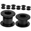DECOMELODY 4 Paia di Cuscinetti in Plastico Nero per Calcio Balilla Cuscinetto Maschio e Femmina e Performance Migliorata per Gioco Calcio da Tavolo