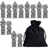 Luwecf Set di 42 Dadi Poliedrici in Acrilico D8 D10 D12 D20 per Giochi di Ruolo E Insegnamento, Bianco
