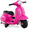 RELAX4LIFE Motocicletta Elettrica per Bambini con Ruote di Allenamento Rimovibili, Fari, Clacson, Design Antiribaltamento e Pedale Antiscivolo per Bambini (ROSA)