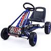 COSTWAY Go Kart a Pedali per Bambini, con Sedile Regolabile e Freno a Mano, Go Kart Veicolo per Bambini 3-8 Anni, Portata Massima 30 kg (Blu)