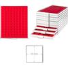 Prophila Collection Prophila Box per Monete, Grigio, 99 Scomparti angolari per Monete Fino a 19 mm, Inserire Rosso