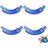 Generico 4PCS Connettori Pista HotWheels, 20x4x1.5cm Pista HotWheels, Inclinazione Di 90 Gradi, PP, Per Sale Giochi Interne, Salotti, Aule Scolastiche
