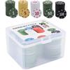 Generisch Chip da poker numerati | 100 pezzi da gioco numerati con valigetta - chip da poker - per casa notte mostra tornei feste feste compleanno uffici camera riunioni di famiglia