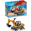 PLAYMOBIL City Action 71407 Escavatore, Corpo Rotante a 360° e Piedi di appoggio, Giocattolo per Bambini dai 4 Anni in su
