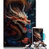 LLONGKT Puzzle da 1000 pezzi per adulti e adolescenti Drago cinese Puzzle da 1000 pezzi, giocattolo educativo antistress Ottimi regali e giocattoli (dimensioni 38x26cm)