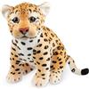 Brubaker Peluche Leopardo 30 cm - Animale Cucciolo, Grande Felino, Seduto - per Bambini - Marrone