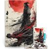 SYUNFEI Drago guerriero giapponese puzzle 1000 pezzi per adulti Aiuta il cervello ad allenare i giocattoli che creano dipendenza per coltivare la pazienza grande regalo 38x26cm