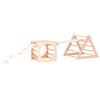 mamikids Jeeg Robot - Percorso con Triangolo, Cubo e 2 Rampe con Arrampicata e Scivolo per Bambini 1-5 Anni - Triangolo in Legno Naturale, Giochi Educativi Montessori - Made in Italy