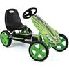 hauck Speedster, Verde - Go Kart a Pedali per Bambini da 4 Anni fino a 50 kg e 90 a 110 cm Altezza - con Freno a Mano e Sedile Regolabile - Ruote EVA e Telaio in Acciaio