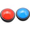 iplusmile 2 Pezzi Pulsanti Grandi Risponditore Elettronico da Gioco con Luce e Suono Buzzer Competitivo Resistente e Pratico per Quiz e Giochi di Risposta Rosso e Blu Senza Batterie