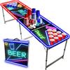Beer Pong Set da Tavolo Ufficiale Spot Light | Neons | 1 Tavolo + 120 Coppe (60 Blu & 60 Rosso) + 6 Palle | Kit Completo | Gioco da Bere | OriginalCup®