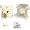 Bomboniere D'Arte Bomboniera orologio in legno modello Comunione e cresima con frase da voi scelta, misura cm. 10x10 e movimento silenzioso al quarzo. (Prima Comunione)