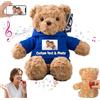 MeterBear Orso di Peluche Personalizzato con Registratore Vocale Personalizzato Teddy Bear, Orsacchiotto Peluche come Regalo Personalizzati per Donne Uomini a San Valentino, Regali Anniversario (26cm)