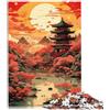 LGNBTGM Puzzle regalo vintage paesaggi giapponesi 1000 pezzi puzzle in legno ogni pezzo è unico, gioco impegnativo divertente per la famiglia, 1000 pezzi (50 x 75 cm)