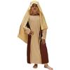 Generico Costume San Giuseppe Bambino Vestito Pastorello per Presepe Vivente Abito Tradizionale per Natale e Recite Set Costume da Pastore Medievale per Bambini Gilet Cintura Copricapo e Tunica (A04-Coffee, L)
