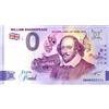 2 EURO COMMEMORATIVI Euro Souvenir Banconota da 0 Lira sterlina Gran Bretagna · Shakespeare · Zero Pound