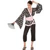 tectake dressforfun Costume da Donna - Giapponese | Meraviglioso Kimono con Pantaloni | Incl. l'obi e una Fascia Extra con Grandi Fiocchi (M | No. 300996)