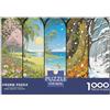 YTPONBCSTUG Paesaggio delle quattro stagioni Puzzle in Legno Impermeabile Puzzles Da 1000 Pezzi Per Adulti Colorati Giochi Di Puzzle Impegnativi