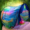 LEEMASING Tenda da letto fantasy, divertente, pieghevole, pop up, per interni ed esterni, misura doppia, per ragazzi e ragazze, tenda per bambini, casetta per bambini (Foresta fantastica)