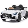 Baroni Toys Mercedes AMG Sport Macchina Elettrica per Bambini Baby car Elettrica Full Optional, Auto Telecomandata Sedile in Plastica, Porte Apribili, Motore 6V, Carico fino a 25 Kg 1-4 anni, Bianco