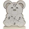 DLM Bomboniere DLM-A650 Bomboniera Utile Orologio Grande in legno cm 18x15x4 Linea Orso Orsetto per Battesimo Bimbo Bimba Comunione Cresima Compleanno Bambino Bambina