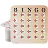 Yuanhe Carte da Bingo con finestre scorrevoli, riutilizzabili, da Viaggio, Confezione da 25, Legno