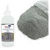 WWS War World Scenics War World Scenics Kit 1kg Pietre da Massicciata Grigio Scuro Extra Fini & 500ml Colla per Massicciata - Modellismo Ferroviario Diorama