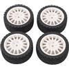 Miokycl 4Pcs 1/10 RC Auto Pneumatico Plastica Cerchio Gomma RC Auto Ruota di Ricambio per TT01 TT02 XV01 (bianco)