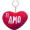 Mr. Gadgets Peluches Portachiavi a Forma di Cuore - 10 cm Con Scritte D'Amore (Ti Amo)