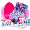 KORAT - Uovo Sorpresa Pasqua Kit Scuola per Bambini con Cancelleria, Set Colorare con Pennarelli, Matite, Album, Astuccio e Accessori, Idea Regalo Originale Compleanno Pasqualone (Frozen)