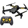 ODS TOYS Radiofly - Space Wasp 32 - Drone RC 2.4GHz richiudibile - Camera 480p - Wi-Fi - App - 8 funzioni - 3 velocità - Flip 360° - Fermoposizione - Decollo/Atterraggio assistiti - 32x27x5.2 cm