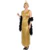DEGUISE TOI Costume charleston dorato a frange per donna