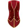 HULIJA Bambina Cappotto da Domatore Circo Senza Maniche Giacca Cappotto Uniforme in Velluto Costume da Prestazioni Competizione Cosplay di Hallowen Rosso 11-12 anni