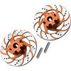 GPM Upgrade Parts for Traxxas Unlimited Desert Racer 4X4 (#85076-4) Aluminium +3mm Hex with Brake Disk with Silver Lining - 1Pr Set Orange