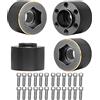 Beelooom 4 Pz RC Crawler Pesi Ruota Esagonale Hub Widen Adapter per 1/10 RC Crawler 1.9 2.2Inch Ruote Cerchio Assiale SCX10 TRX4 15mm