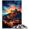 SYUNFEI Puzzle per adulti, Castello di Edimburgo, 1000 pezzi, 26 x 38 cm, puzzle di carta per adulti e bambini dai 14 anni, ottimo regalo per adulti e bambini