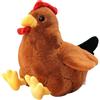 TOPLITHE Peluche Di Pollo, Cuscini Di Peluche Di Peluche Abbracciati Divertenti Giocattolo Carino Regalo Di Compleanno Di Natale For Bambini Ragazzi Ragazze(Brown,30CM/12IN)