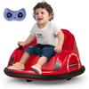 COSTWAY Autoscontro Elettrico per Bambini, Macchina Elettrica per Bambini con Luci LED, Connessione Wireless, Musica Giro a 360°, Macchina Cavalcabile per Bambini 18+ Mesi (Rosso)