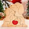 VEELU Puzzle Personalizzato con Famiglia di Orsi in Legno con 2-7 Nomi, Anniversario Regalo Festa Della Mamma e Papà, Personalizzata Regalo per La Famiglia