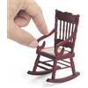 Odoria 1/12 Miniatura Sedia a Dondolo Accessori Casa Bambole, Rosso